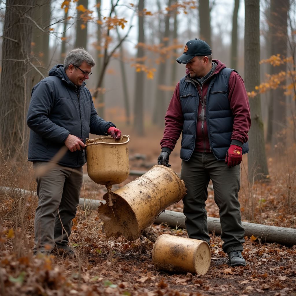 Traditional maple syrup harvesting