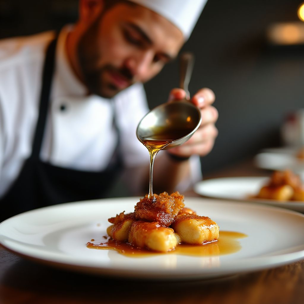 Chef preparing maple-based cuisine
