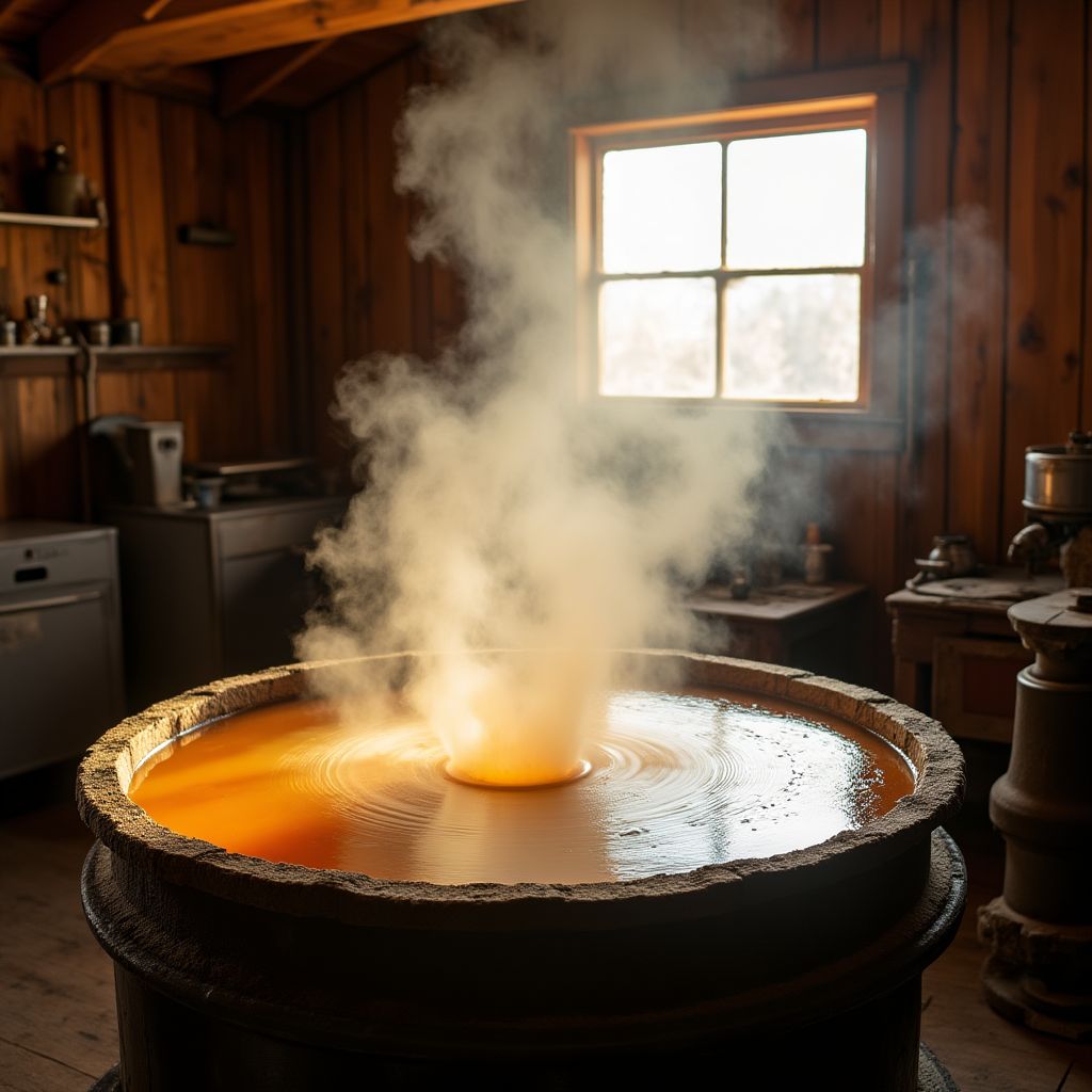 Traditional maple syrup production in Quebec