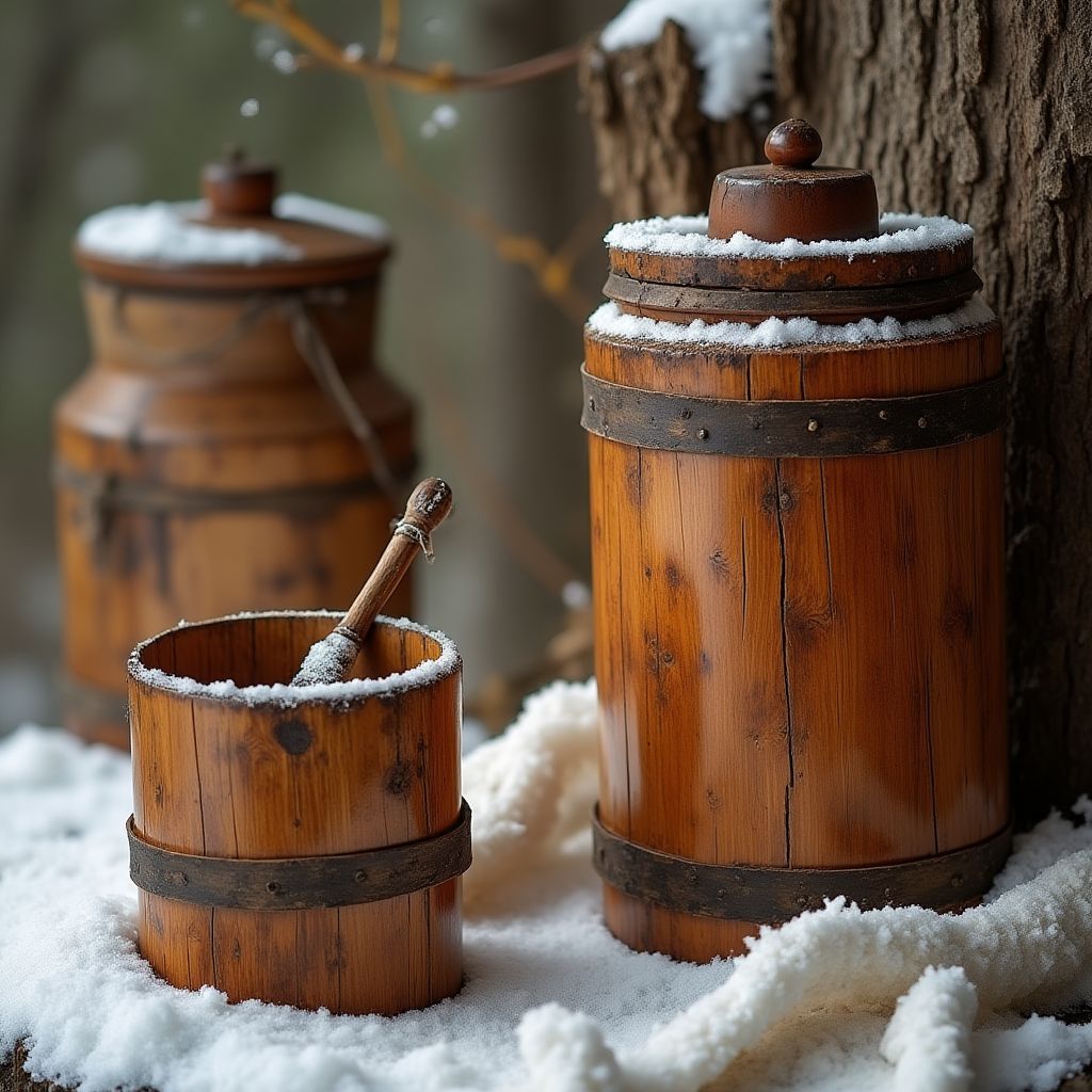 Traditional indigenous maple syrup harvesting